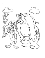 A coloring page of looney tunes